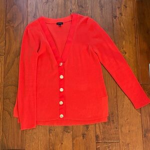 Talbots Vibrant Red Cardigan Sweater